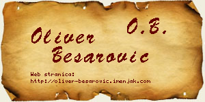 Oliver Besarović vizit kartica